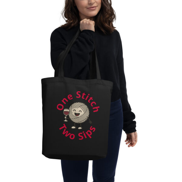 Knitting Tote Bag (One Stitch, Two Sips)
