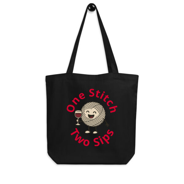 Knitting Tote Bag (One Stitch, Two Sips) - Image 2