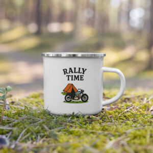 Rally Time Enamel Mug
