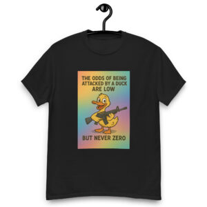 unisex-classic-tee-black-front-68f2024d5d26a.jpg Unisex Classic Duck Attack Tee
