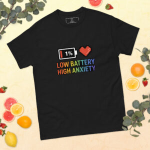unisex-classic-tee-black-front-68ffa6716b848.jpg Low Battery Unisex classic tee