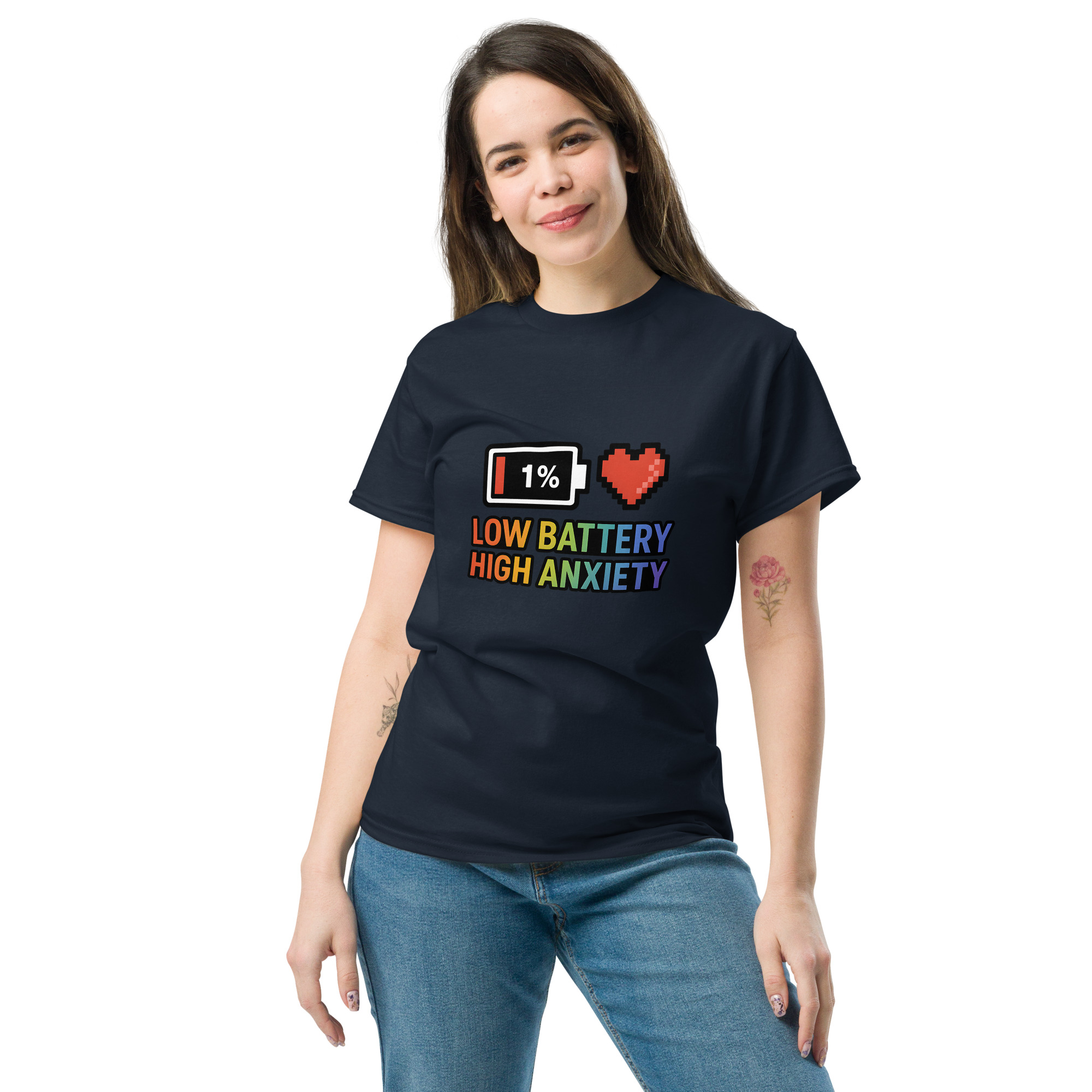 Low Battery Unisex classic tee - Image 4