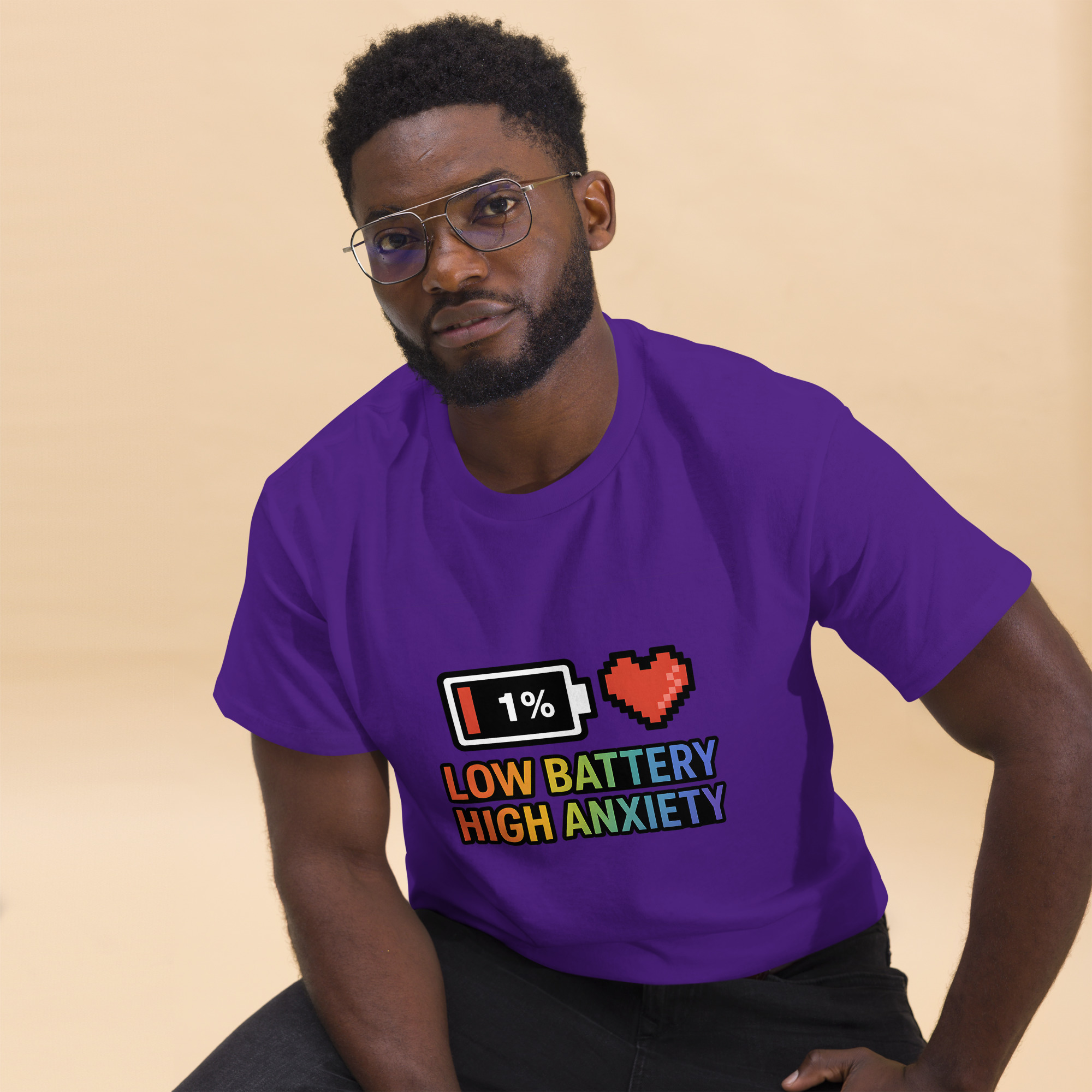 Low Battery Unisex classic tee - Image 7